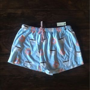 Doughnut pajama shorts. NWT.